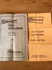 Vintage Pathescope Film Catalogue 1958