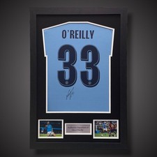 Nico O&rsquo;Reilly Hand Signed Framed Manchester City Football Shirt &pound;299