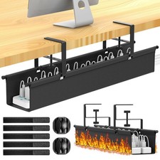 Large Under Desk Cable Management Tray, 29.1" Cable Management Under Desk No ...
