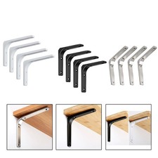 Black L Shaped Steel Shelf Brackets Sleek and Wall Mount Supports