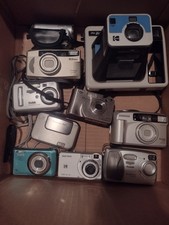 Lot Of 9 Cameras, Nikon, Kodak, Sanyo, HP, Others, Parts Only