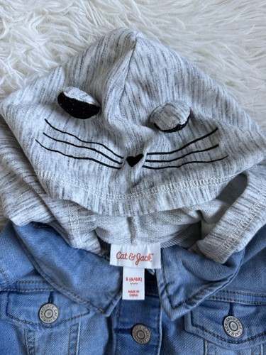 CAT & JACK Girl’s Long Sleeve Jeans Jacket Size 6/6x - Picture 7 of 7