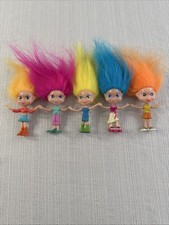 McDonald's Happy Meal TROLLZ Troll Dolls Lot of 5 Girl Trollz Multicolor Hair