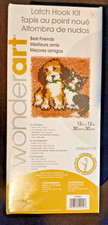 WonderArt Latch Hook KIt " BEST FRIENDS " 426963 Size 12" x 12" - NEW, SEALED