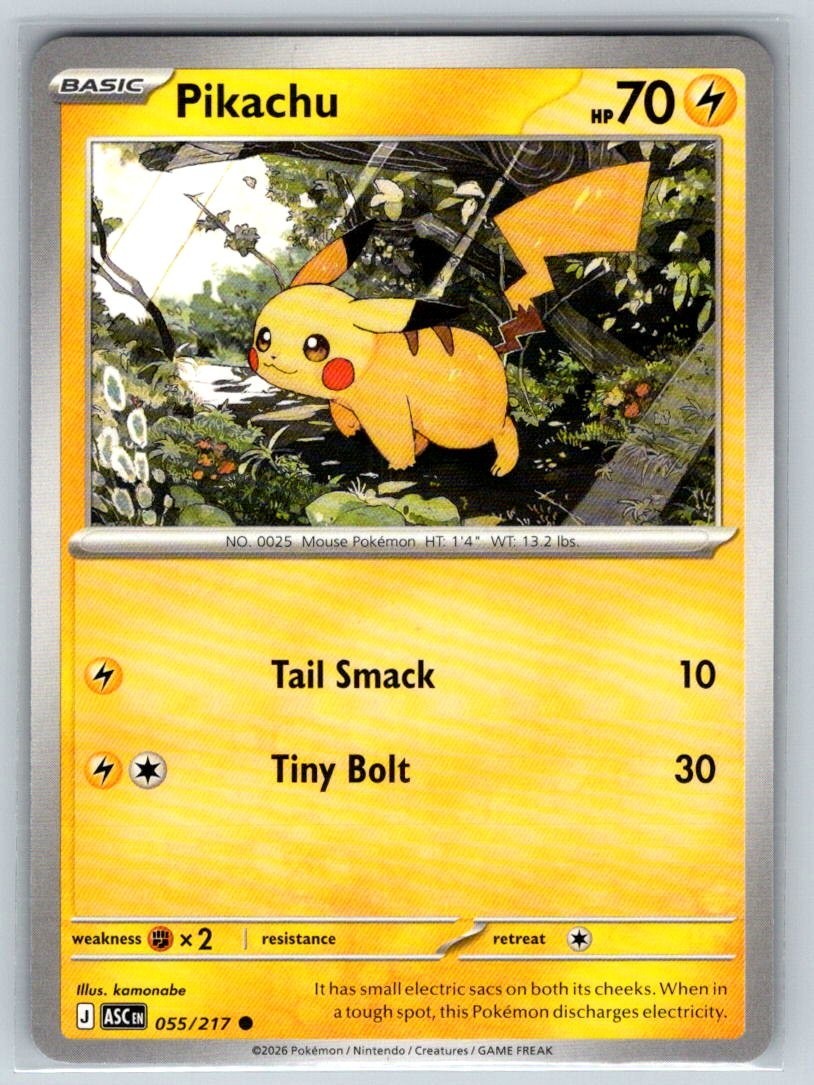 Pikachu 055/217 Me: Ascended Heroes Regular NM