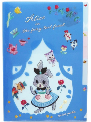Clothes Pin Spica-pica Rabbit Alice in the Fairy Forest Clear File Made in Japan