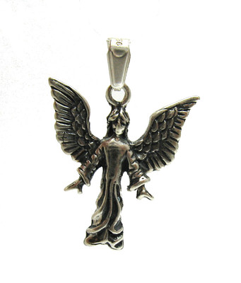 Genuine Sterling Silver Pendant Angel Solid Punched 925 Handmade Empress