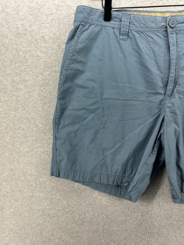 Columbia Shorts Mens Size 38 Blue Flat Front Cotton 8" Chino Hiking Travel - 第 2/10 張圖片