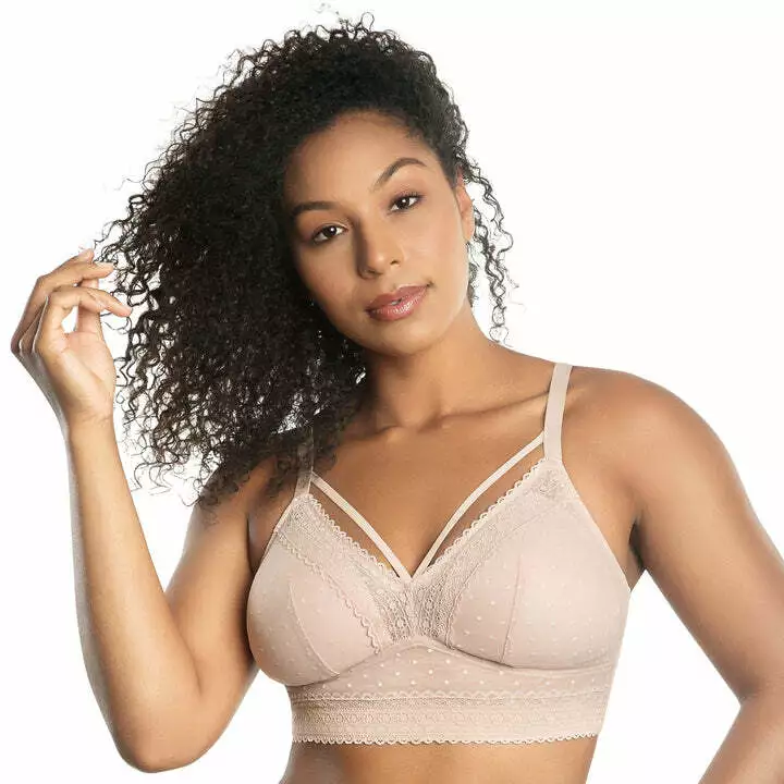 PARFAIT Mia Dot Wire-Free Bralette - Cameo Rose - 30C - 40H