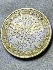 1999 France 1 Euro-ERROR! DDO-DDR-RARE!!🔥