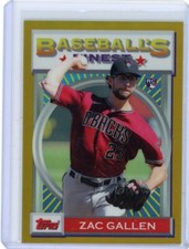 2020 Topps Finest Flashbacks Baseball Gold Refractor Rookie #54 Zac Gallen 16/50