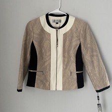 Tahari Arthur S Levine Women s Bobby Zipper Front Jacket size 12
