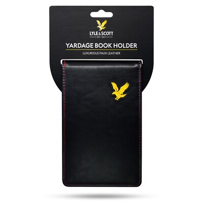 Lyle & Scott Golf Yardage Buch Luxus Premium Scorekarten Halter PU Leder Design