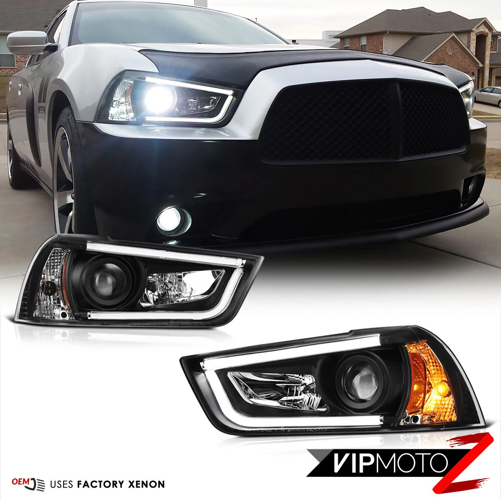 For 11 14 Dodge Charger HID MODEL Halo Angel Eyes LED Projector