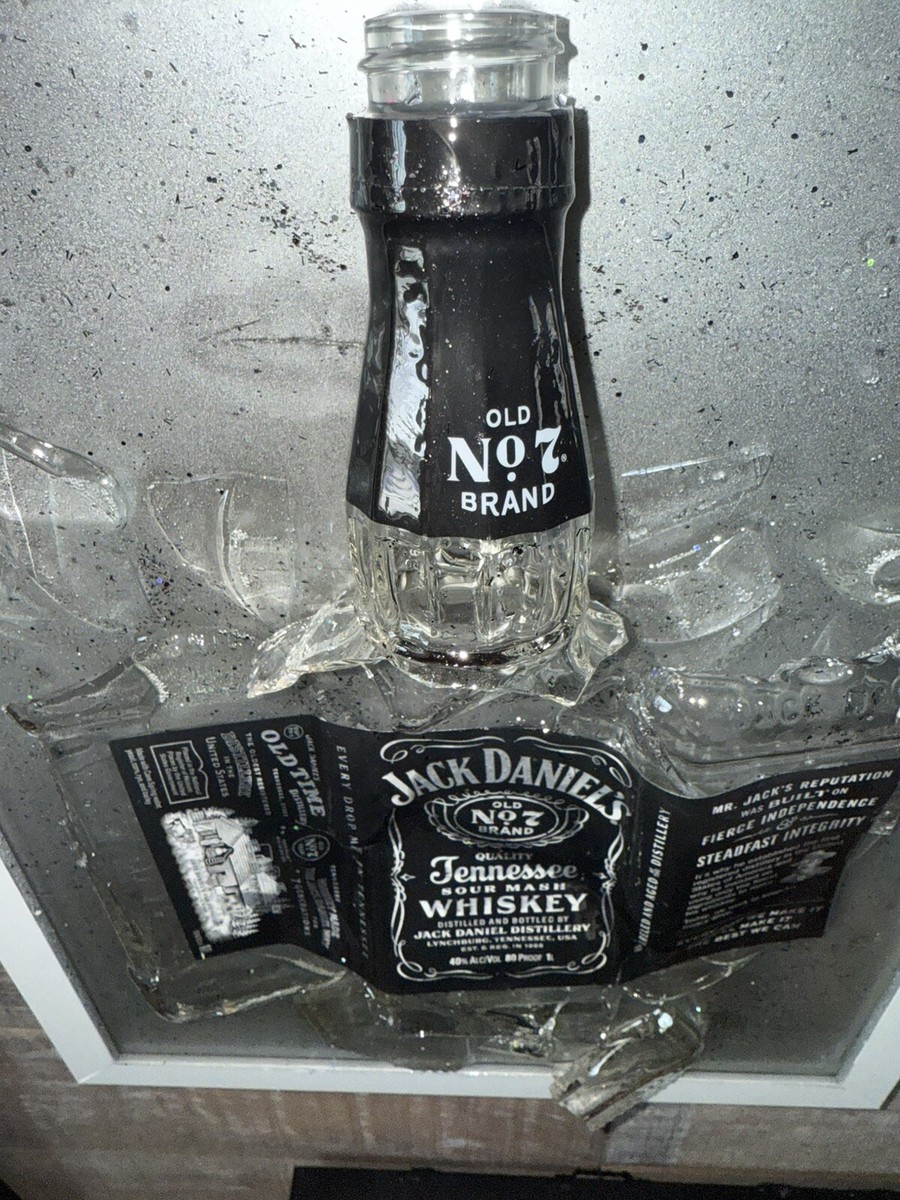Jack Daniels Tennessee Whiskey Broken Bottle Art ONE OF A KIND! | eBay