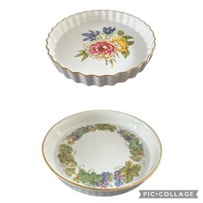 x2. Royal Worcester Vine Harvest & Pershore Pie Quiche Flan Piatti