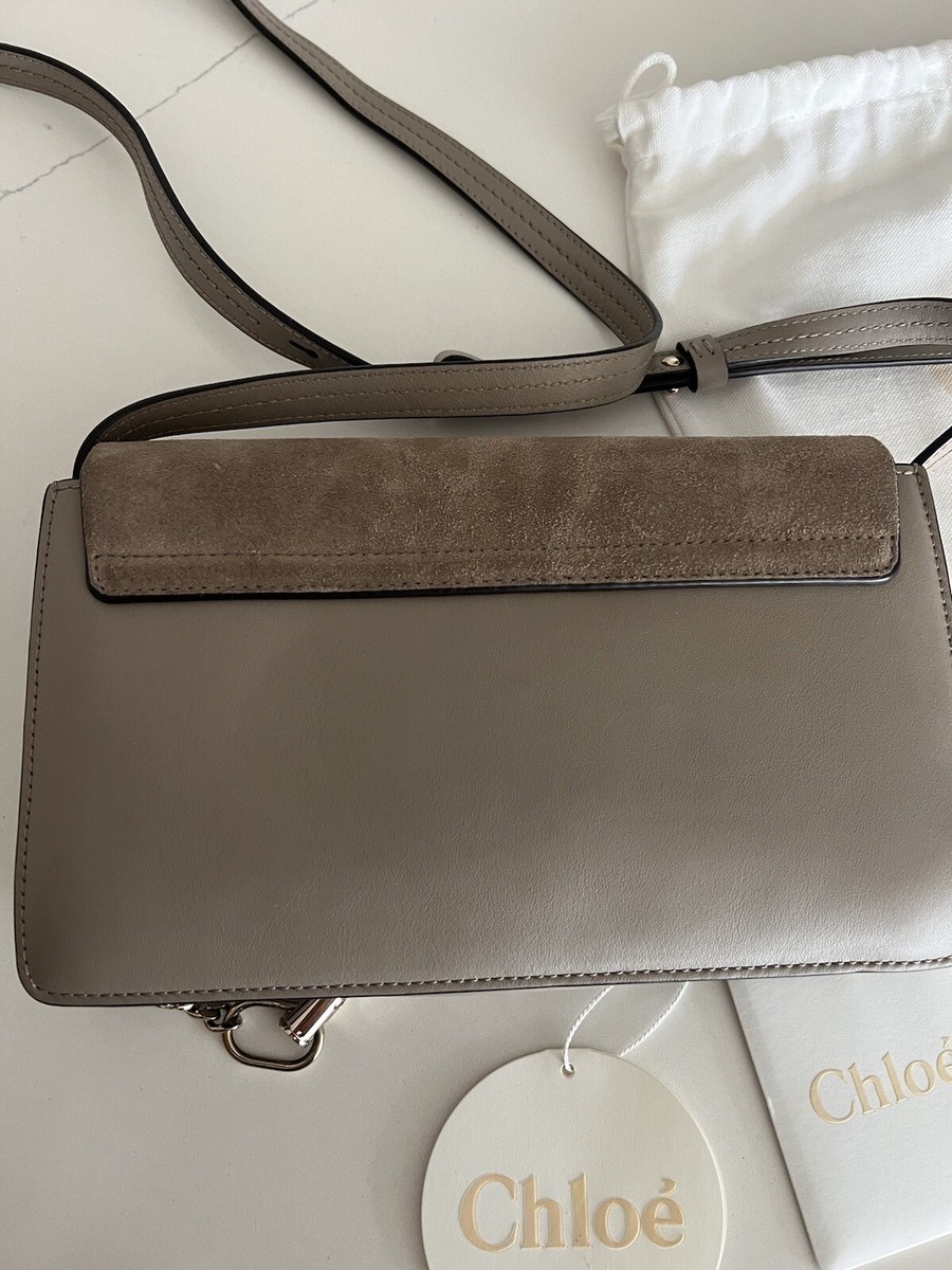 Excellent Used Condition Chloe Faye Small Grey Gray Crossbody Bag
