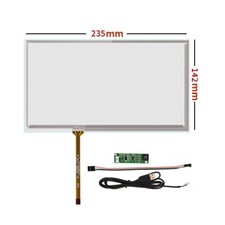 10.1"235x143mm 235 143mm 4 wire Resistive Touch Screen Panel USB Controller kit 