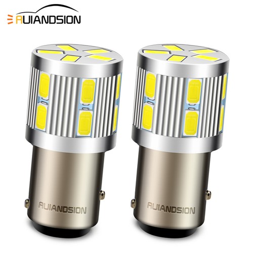2pcs White DC 6V BAY15D 1157 LED Bulb P21/5W Car Tail Lamp Stop Brake Light
