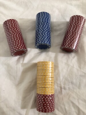 NIP Clay Comp Poker Chips CUTTY SARK 10g Red Yellow + 2 Red 1 Blue Suited 11.5g