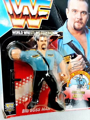 WWF Big Boss Man 1991 Wrestling Figure 7043 Blue Card Hasbro