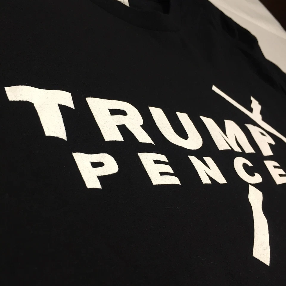 Camiseta Donald Trump & Mike Pence Para Hombre XL MAGA 2020 Campaña Cruz Cristiana Foto 3 de 4