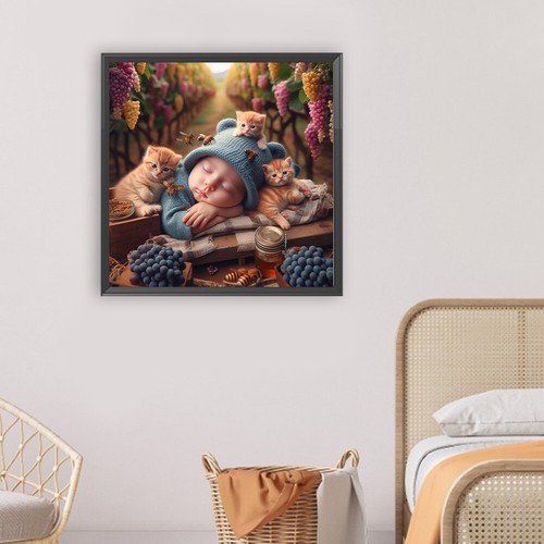 5D DIY Full Round Drill Diamond Painting Child Kit Home Decor Art Craft 50x50cm - Bild 3 von 11