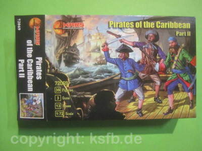 1:72 Mars Figuren #72069 Napoleon etc. Piraten Set 2 Kanone Seeleute Figuren