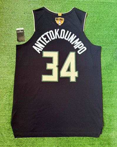 Authentic Giannis Antetokounmpo Milwaukee Bucks 2021 Finals Nike Jersey Sz 48/L - Picture 2 of 12