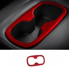 Rear Armrest Matte Red Water Cup Holder For Toyota Corolla 2020-2023 Panel Trim