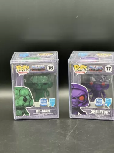 Funko Pop Masters Of The Universe LE ART Skeletor #17 And He-man #16 Sealed Case