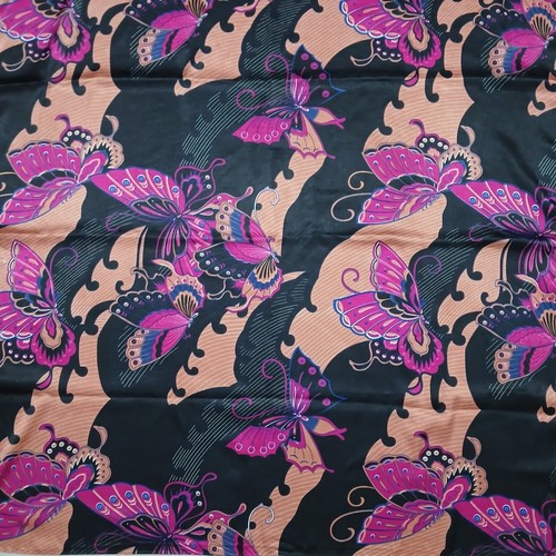 Piezas Accesorios Bufanda Poliéster Cuadrada Púrpura Negra Estampado Mariposas 35"x35" - Imagen 4 de 10
