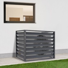 Air Conditioner Fence Screen, Outdoor Air Conditioner Protective Cover Dark Grey