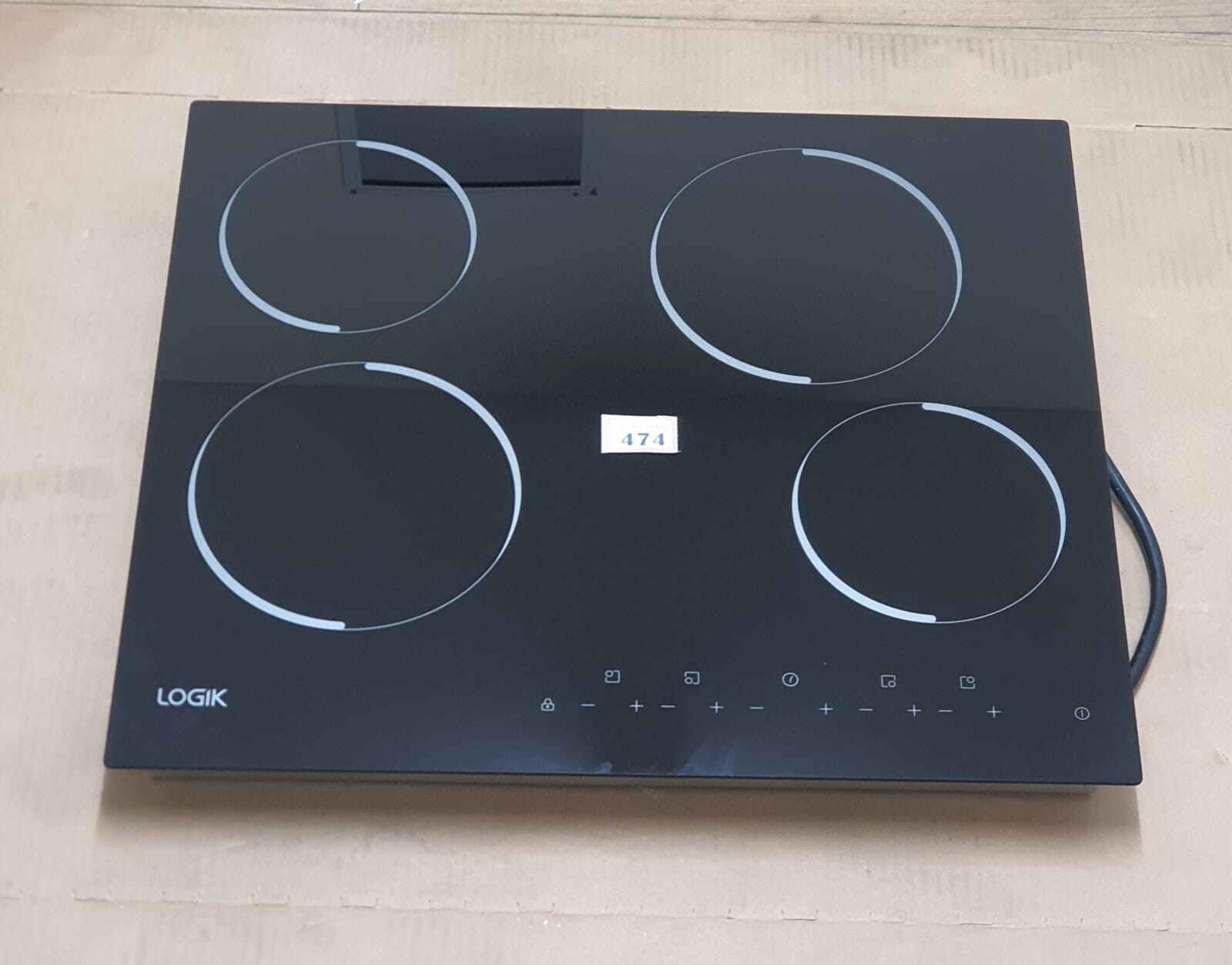 LOGIK Electric Ceramic Hob 4 Burners LCHOBTC23 59cm Black Glass eBay