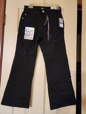 DKNY Super Stretchy & Comfy Perfect Fit Denim Black Jeans Girls Size 8 - NWT