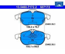Brake pad set, disc brake ATE 13.0460-7172.2 for Saab