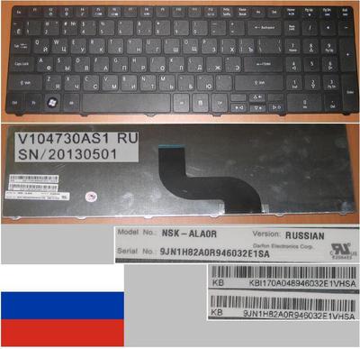 Keyboard qwerty Russian Acer AS5810T NSK-ALA0R 9J.N1H82.A0R V104730AS1
