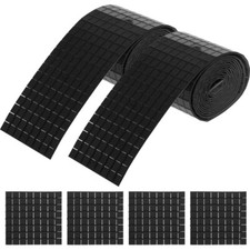 6 Rolls Glass Self-adhesive Mosaic Stickers Square Mirror Tiles Black