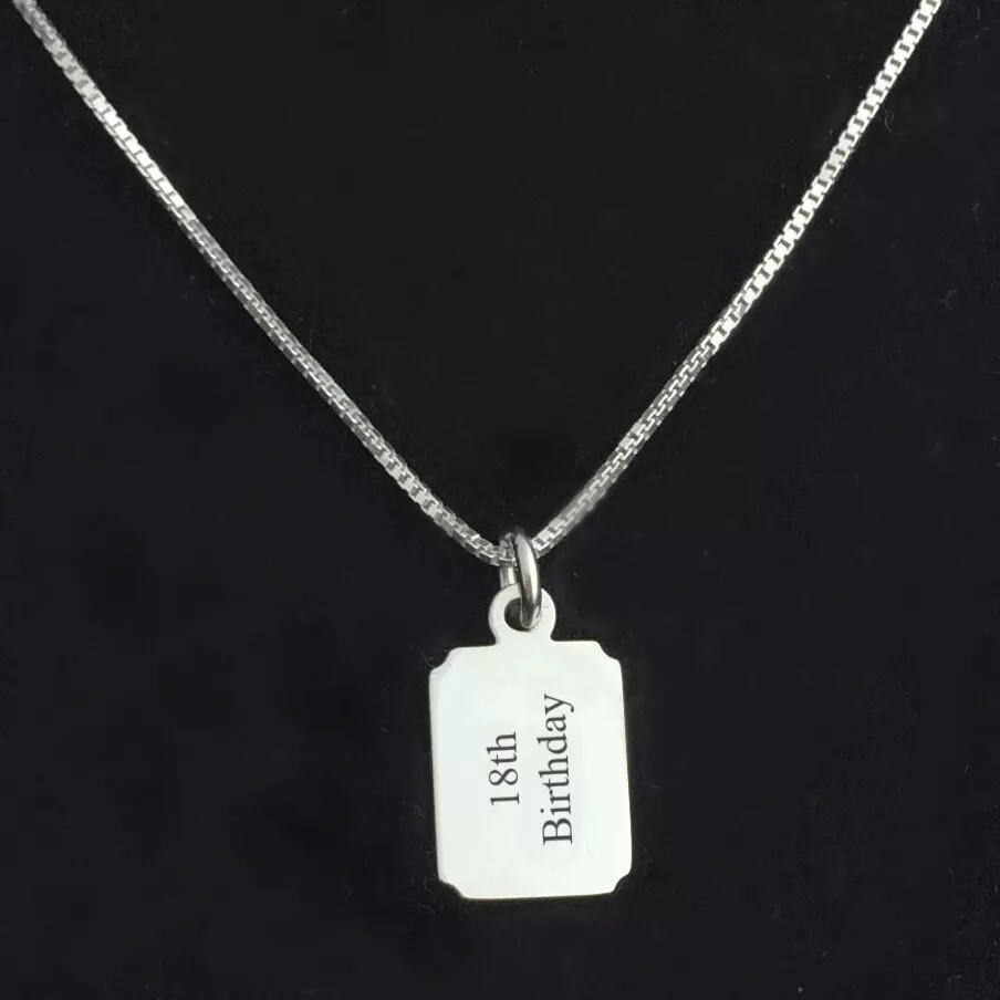 Engraved Jewellery for Boys Necklace. Gift for 16th 18th 21st