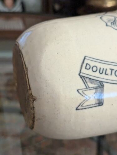 Antique Stoneware Lambeth Pottery Doultons Improved Foot Warmer Primitive Art - Picture 3 of 24