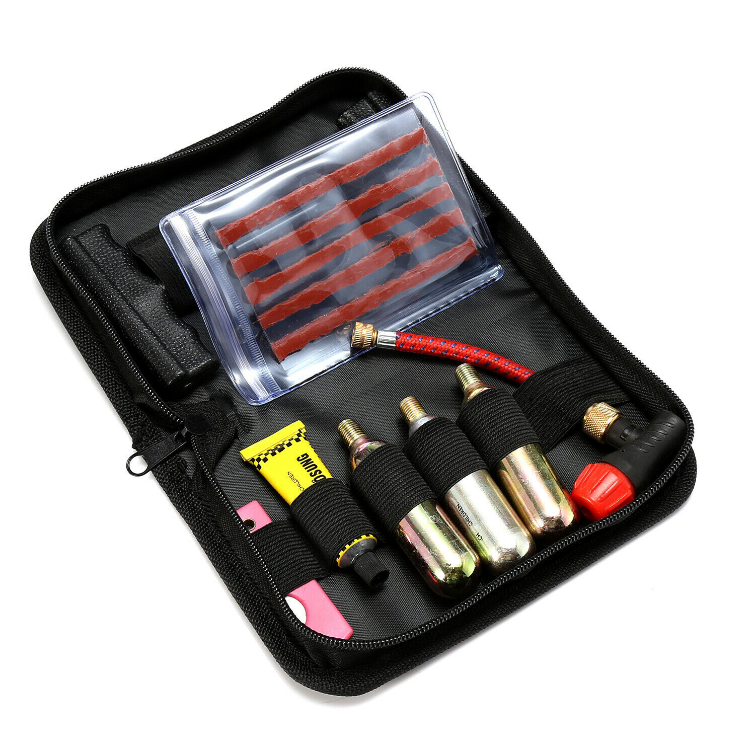 Emergency Bicycle Tire Patch Kit - 10pcs Heavy Duty Motorcycle Fix A Flat, Safety Seal Tire Repair Kit Wheel Sidewall Repair Patches Plugs For Bike, Car, Truck, ARB,ATV, Tractor, RV, SUV