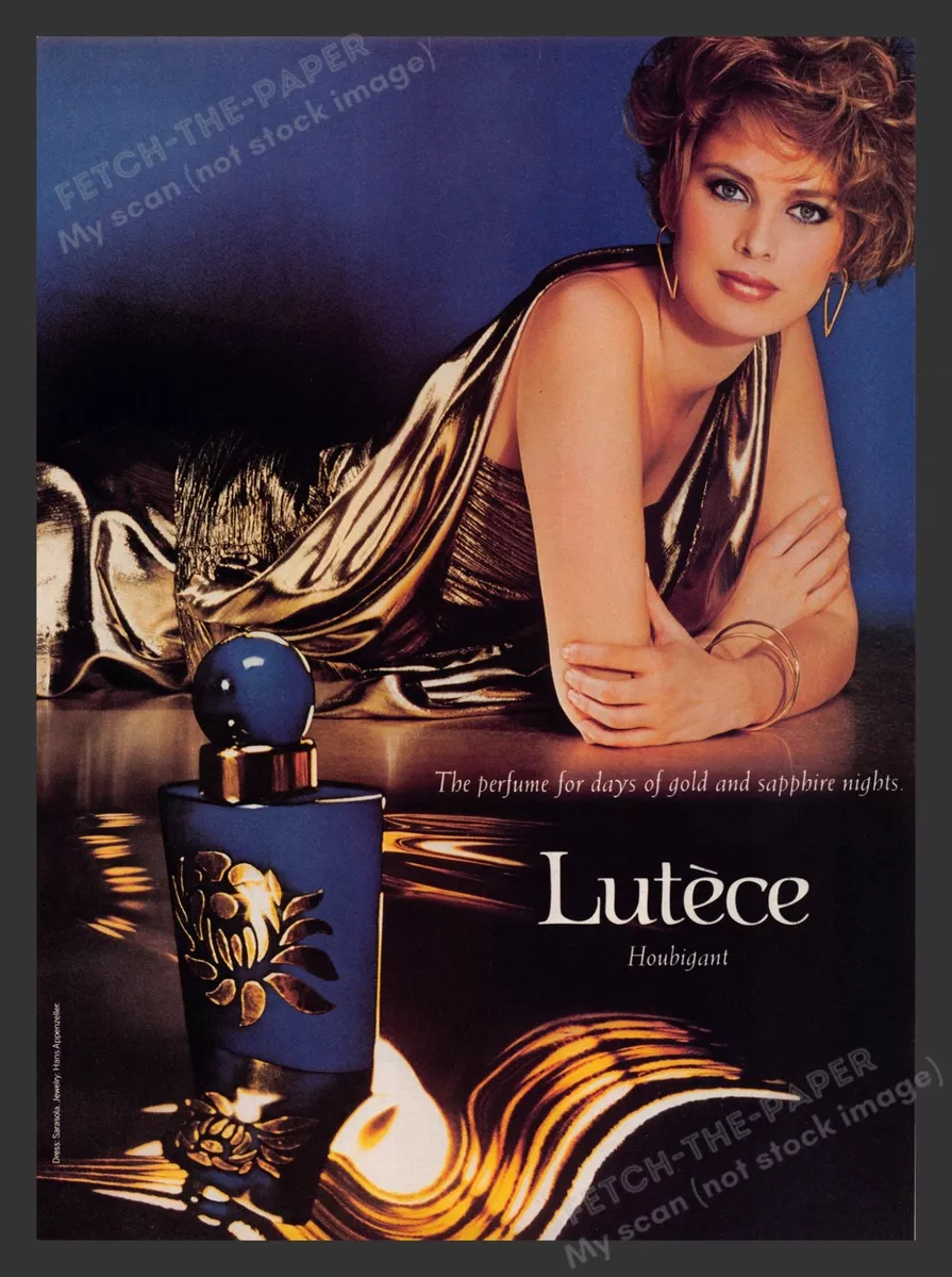 Lutece Houbigant Fragrance Pretty Model 1980s Print Advertisement