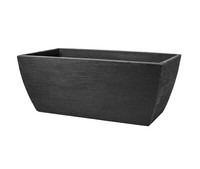 Trog Rillen ÜBertopf Schwarz Grau BlumenküBel Pflanzenbox KräUtergefäß Garten