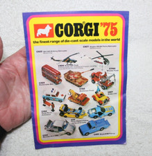 Vintage Corgi - 1975 Diecast Pamphlet/Brochure Foldout