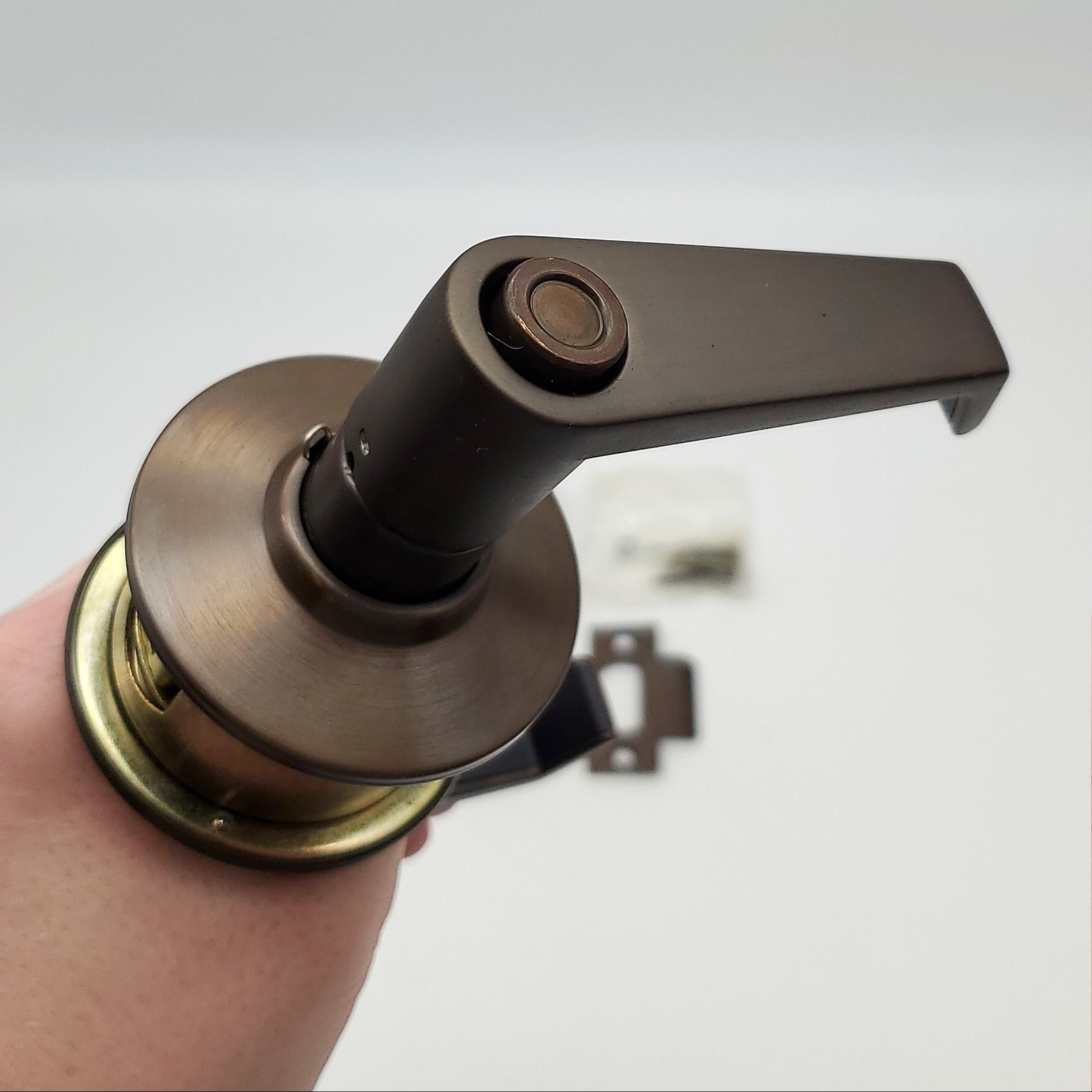 Schlage Door Lever Privacy Lock Oiled Bronze LEV 2-3/4