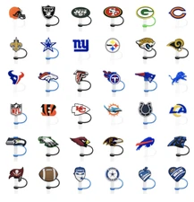 NFL Straw Toppers/Charms Compatible with crocs.