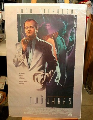 ORIGINAL MOVIE POSTER TWO JAKES 1sh 1990 cool art of smoking Jack Nicholson 