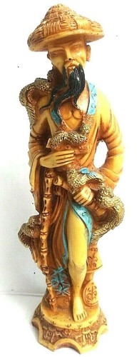 Vintage? Pair Composite Resin Hand Crafted Chinese By Artman - Picture 2 of 9