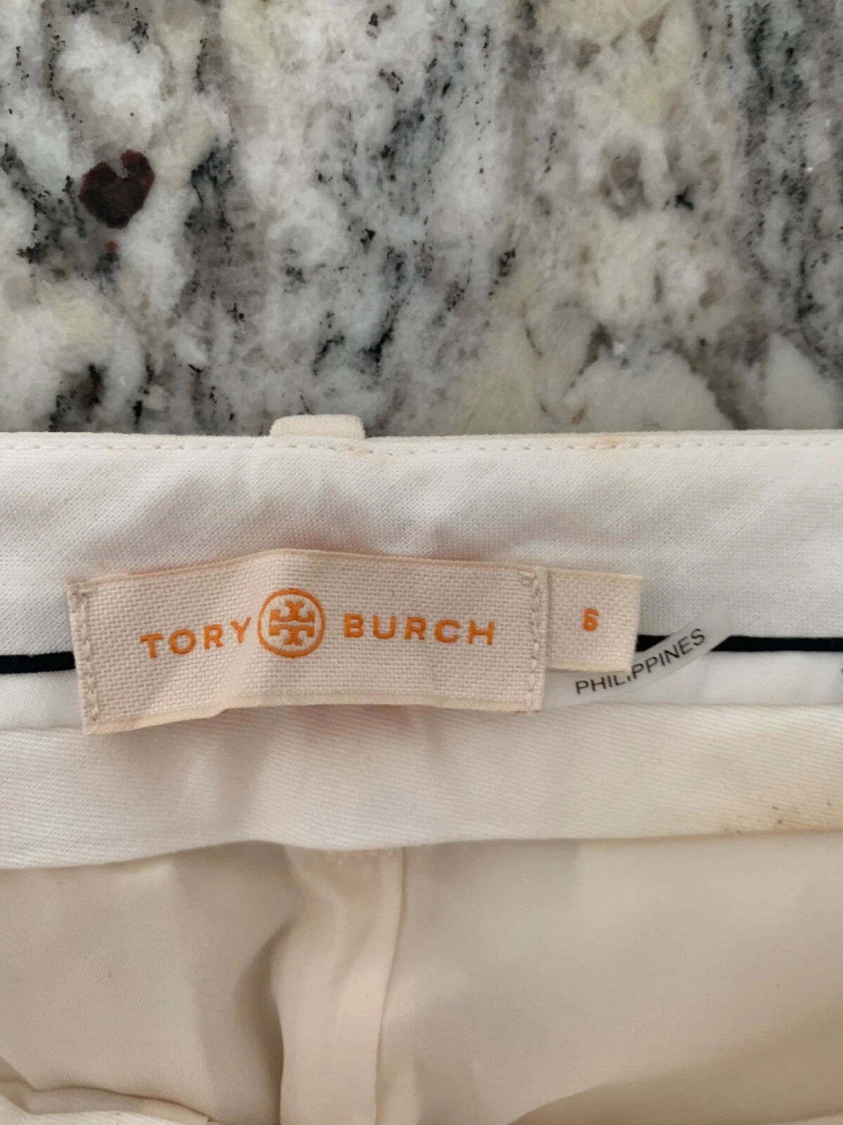Pantaloni eleganti foderati panna Tory Burch taglia 6