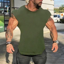 Men's Gym Soft Fashion Top Quality Solid Vests Workout Fitness Sports Tank Tops